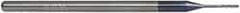 Accupro - 0.035" Diam, 0.175" LOC, 3 Flute Solid Carbide Ball End Mill - AlTiN Finish, Single End, 2-1/2" OAL, 1/8" Shank Diam, Spiral Flute - USA Tool & Supply