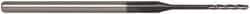Accupro - 0.055" Diam, 0.385" LOC, 3 Flute Solid Carbide Ball End Mill - AlTiN Finish, Single End, 2-1/2" OAL, 1/8" Shank Diam, Spiral Flute - USA Tool & Supply