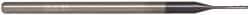 Accupro - 0.035", 0.175" LOC, 1/8" Shank Diam, 2-1/2" OAL, 3 Flute, Solid Carbide Square End Mill - Single End, AlTiN Finish, Spiral Flute, 30° Helix, Centercutting, Series Miniature - USA Tool & Supply