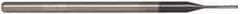 Accupro - 0.035", 0.175" LOC, 1/8" Shank Diam, 2-1/2" OAL, 3 Flute, Solid Carbide Square End Mill - Single End, AlTiN Finish, Spiral Flute, 30° Helix, Centercutting, Series Miniature - USA Tool & Supply