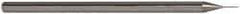 Accupro - 0.015", 0.075" LOC, 1/8" Shank Diam, 2-1/2" OAL, 3 Flute, Solid Carbide Square End Mill - Single End, Uncoated, Spiral Flute, 30° Helix, Centercutting - USA Tool & Supply