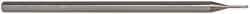 Accupro - 0.035", 0.052" LOC, 1/8" Shank Diam, 2-1/2" OAL, 3 Flute, Solid Carbide Square End Mill - Single End, Uncoated, Spiral Flute, 30° Helix, Centercutting, Series Miniature - USA Tool & Supply