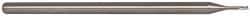 Accupro - 0.04", 0.06" LOC, 1/8" Shank Diam, 2-1/2" OAL, 3 Flute, Solid Carbide Square End Mill - Single End, Uncoated, Spiral Flute, 30° Helix, Centercutting, Series Miniature - USA Tool & Supply