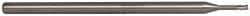 Accupro - 0.055", 0.082" LOC, 1/8" Shank Diam, 2-1/2" OAL, 3 Flute, Solid Carbide Square End Mill - Single End, Uncoated, Spiral Flute, 30° Helix, Centercutting, Series Miniature - USA Tool & Supply