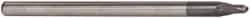 Accupro - 3/16" Diam, 3/16" LOC, 2 Flute Solid Carbide Ball End Mill - AlTiN Finish, Single End, 4" OAL, 1/4" Shank Diam, Spiral Flute - USA Tool & Supply