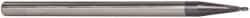 Accupro - 0.06" Diam, 0.06" LOC, 2 Flute Solid Carbide Ball End Mill - AlTiN Finish, Single End, 4" OAL, 1/4" Shank Diam, Spiral Flute - USA Tool & Supply