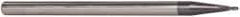 Accupro - 0.06" Diam, 0.06" LOC, 2 Flute Solid Carbide Ball End Mill - AlTiN Finish, Single End, 4" OAL, 1/4" Shank Diam, Spiral Flute - USA Tool & Supply