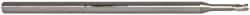 Accupro - 0.075", 0.112" LOC, 1/8" Shank Diam, 2-1/2" OAL, 3 Flute, Solid Carbide Square End Mill - Single End, Uncoated, Spiral Flute, 30° Helix, Centercutting, Series Miniature - USA Tool & Supply