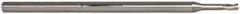 Accupro - 0.075", 0.112" LOC, 1/8" Shank Diam, 2-1/2" OAL, 3 Flute, Solid Carbide Square End Mill - Single End, Uncoated, Spiral Flute, 30° Helix, Centercutting, Series Miniature - USA Tool & Supply