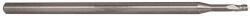 Accupro - 0.07", 0.105" LOC, 1/8" Shank Diam, 2-1/2" OAL, 3 Flute, Solid Carbide Square End Mill - Single End, Uncoated, Spiral Flute, 30° Helix, Centercutting, Series Miniature - USA Tool & Supply