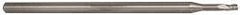 Accupro - 0.07", 0.105" LOC, 1/8" Shank Diam, 2-1/2" OAL, 3 Flute, Solid Carbide Square End Mill - Single End, Uncoated, Spiral Flute, 30° Helix, Centercutting, Series Miniature - USA Tool & Supply