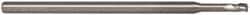 Accupro - 0.09", 0.135" LOC, 1/8" Shank Diam, 2-1/2" OAL, 3 Flute, Solid Carbide Square End Mill - Single End, Uncoated, Spiral Flute, 30° Helix, Centercutting, Series Miniature - USA Tool & Supply