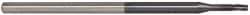 Accupro - 0.07", 0.105" LOC, 1/8" Shank Diam, 2-1/2" OAL, 3 Flute, Solid Carbide Square End Mill - Single End, AlTiN Finish, Spiral Flute, 30° Helix, Centercutting, Series Miniature - USA Tool & Supply