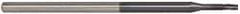 Accupro - 0.07", 0.105" LOC, 1/8" Shank Diam, 2-1/2" OAL, 3 Flute, Solid Carbide Square End Mill - Single End, AlTiN Finish, Spiral Flute, 30° Helix, Centercutting, Series Miniature - USA Tool & Supply