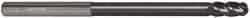 Accupro - 1/4" Diam, 1/2" LOC, 4 Flute Solid Carbide Ball End Mill - AlTiN Finish, Single End, 4" OAL, 1/4" Shank Diam, Spiral Flute - USA Tool & Supply