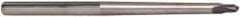 Accupro - 3/16" Diam, 3/16" LOC, 2 Flute Solid Carbide Ball End Mill - AlTiN Finish, Single End, 4" OAL, 1/4" Shank Diam, Spiral Flute - USA Tool & Supply