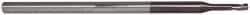 Accupro - 0.075", 0.112" LOC, 1/8" Shank Diam, 2-1/2" OAL, 3 Flute, Solid Carbide Square End Mill - Single End, AlTiN Finish, Spiral Flute, 30° Helix, Centercutting, Series Miniature - USA Tool & Supply
