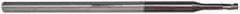 Accupro - 0.075", 0.112" LOC, 1/8" Shank Diam, 2-1/2" OAL, 3 Flute, Solid Carbide Square End Mill - Single End, AlTiN Finish, Spiral Flute, 30° Helix, Centercutting, Series Miniature - USA Tool & Supply