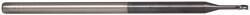 Accupro - 0.055", 0.082" LOC, 1/8" Shank Diam, 2-1/2" OAL, 3 Flute, Solid Carbide Square End Mill - Single End, AlTiN Finish, Spiral Flute, 30° Helix, Centercutting, Series Miniature - USA Tool & Supply
