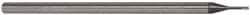 Accupro - 0.035", 0.052" LOC, 1/8" Shank Diam, 2-1/2" OAL, 3 Flute, Solid Carbide Square End Mill - Single End, AlTiN Finish, Spiral Flute, 30° Helix, Centercutting, Series Miniature - USA Tool & Supply