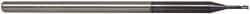 Accupro - 0.04", 0.06" LOC, 1/8" Shank Diam, 2-1/2" OAL, 3 Flute, Solid Carbide Square End Mill - Single End, AlTiN Finish, Spiral Flute, 30° Helix, Centercutting, Series Miniature - USA Tool & Supply