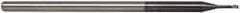 Accupro - 0.04", 0.06" LOC, 1/8" Shank Diam, 2-1/2" OAL, 3 Flute, Solid Carbide Square End Mill - Single End, AlTiN Finish, Spiral Flute, 30° Helix, Centercutting, Series Miniature - USA Tool & Supply