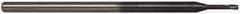 Accupro - 0.06", 0.09" LOC, 1/8" Shank Diam, 2-1/2" OAL, 3 Flute, Solid Carbide Square End Mill - Single End, AlTiN Finish, Spiral Flute, 30° Helix, Centercutting, Series Miniature - USA Tool & Supply