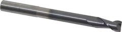 Accupro - 3/8", 3/4" LOC, 3/8" Shank Diam, 4" OAL, 2 Flute, Solid Carbide Square End Mill - Single End, AlTiN Finish, Spiral Flute, 40° Helix, Centercutting, Right Hand Cut, Right Hand Flute - USA Tool & Supply