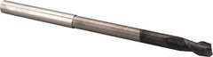 Accupro - 1/4", 1/2" LOC, 1/4" Shank Diam, 4" OAL, 2 Flute, Solid Carbide Square End Mill - Single End, AlTiN Finish, Spiral Flute, 40° Helix, Centercutting, Right Hand Cut, Right Hand Flute - USA Tool & Supply