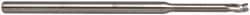 Accupro - 0.09", 0.135" LOC, 1/8" Shank Diam, 2-1/2" OAL, 3 Flute, Solid Carbide Square End Mill - Single End, Uncoated, Spiral Flute, 30° Helix, Centercutting, Series Miniature - USA Tool & Supply