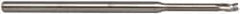 Accupro - 0.09", 0.135" LOC, 1/8" Shank Diam, 2-1/2" OAL, 3 Flute, Solid Carbide Square End Mill - Single End, Uncoated, Spiral Flute, 30° Helix, Centercutting, Series Miniature - USA Tool & Supply