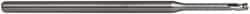Accupro - 0.075", 0.112" LOC, 1/8" Shank Diam, 2-1/2" OAL, 3 Flute, Solid Carbide Square End Mill - Single End, Uncoated, Spiral Flute, 30° Helix, Centercutting, Series Miniature - USA Tool & Supply