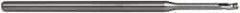 Accupro - 0.075", 0.112" LOC, 1/8" Shank Diam, 2-1/2" OAL, 3 Flute, Solid Carbide Square End Mill - Single End, Uncoated, Spiral Flute, 30° Helix, Centercutting, Series Miniature - USA Tool & Supply