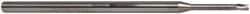 Accupro - 0.07", 0.105" LOC, 1/8" Shank Diam, 2-1/2" OAL, 3 Flute, Solid Carbide Square End Mill - Single End, Uncoated, Spiral Flute, 30° Helix, Centercutting, Series Miniature - USA Tool & Supply