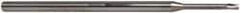 Accupro - 0.07", 0.105" LOC, 1/8" Shank Diam, 2-1/2" OAL, 3 Flute, Solid Carbide Square End Mill - Single End, Uncoated, Spiral Flute, 30° Helix, Centercutting, Series Miniature - USA Tool & Supply