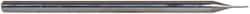Accupro - 0.02", 0.03" LOC, 1/8" Shank Diam, 2-1/2" OAL, 3 Flute, Solid Carbide Square End Mill - Single End, Uncoated, Spiral Flute, 30° Helix, Centercutting, Series Miniature - USA Tool & Supply