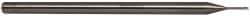 Accupro - 0.025", 0.037" LOC, 1/8" Shank Diam, 2-1/2" OAL, 3 Flute, Solid Carbide Square End Mill - Single End, Uncoated, Spiral Flute, 30° Helix, Centercutting, Series Miniature - USA Tool & Supply