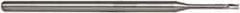 Accupro - 0.06", 0.09" LOC, 1/8" Shank Diam, 2-1/2" OAL, 3 Flute, Solid Carbide Square End Mill - Single End, Uncoated, Spiral Flute, 30° Helix, Centercutting, Series Miniature - USA Tool & Supply