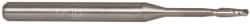 Accupro - 1/16" Diam, 3/16" LOC, 2 Flute Solid Carbide Ball End Mill - Uncoated, Single End, 1-1/2" OAL, 1/8" Shank Diam, Spiral Flute - USA Tool & Supply