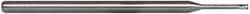 Accupro - 0.055", 0.082" LOC, 1/8" Shank Diam, 2-1/2" OAL, 3 Flute, Solid Carbide Square End Mill - Single End, Uncoated, Spiral Flute, 30° Helix, Centercutting, Series Miniature - USA Tool & Supply