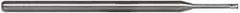 Accupro - 0.055", 0.082" LOC, 1/8" Shank Diam, 2-1/2" OAL, 3 Flute, Solid Carbide Square End Mill - Single End, Uncoated, Spiral Flute, 30° Helix, Centercutting, Series Miniature - USA Tool & Supply