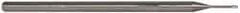Accupro - 0.035", 0.052" LOC, 1/8" Shank Diam, 2-1/2" OAL, 3 Flute, Solid Carbide Square End Mill - Single End, Uncoated, Spiral Flute, 30° Helix, Centercutting, Series Miniature - USA Tool & Supply