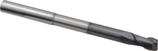 Accupro - 5/16", 5/8" LOC, 5/16" Shank Diam, 4" OAL, 2 Flute, Solid Carbide Square End Mill - Single End, AlTiN Finish, Spiral Flute, 40° Helix, Centercutting, Right Hand Cut, Right Hand Flute - USA Tool & Supply