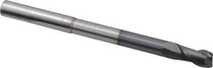 Accupro - 5/16", 5/8" LOC, 5/16" Shank Diam, 4" OAL, 2 Flute, Solid Carbide Square End Mill - Single End, AlTiN Finish, Spiral Flute, 40° Helix, Centercutting, Right Hand Cut, Right Hand Flute - USA Tool & Supply