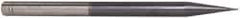 Accupro - 1/32" Diam, 1/32" LOC, 2 Flute Solid Carbide Ball End Mill - AlTiN Finish, Single End, 4" OAL, 1/4" Shank Diam, Spiral Flute - USA Tool & Supply