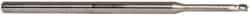Accupro - 0.075", 0.112" LOC, 1/8" Shank Diam, 2-1/2" OAL, 3 Flute, Solid Carbide Square End Mill - Single End, AlTiN Finish, Spiral Flute, 30° Helix, Centercutting, Series Miniature - USA Tool & Supply