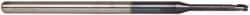 Accupro - 0.07", 0.105" LOC, 1/8" Shank Diam, 2-1/2" OAL, 3 Flute, Solid Carbide Square End Mill - Single End, AlTiN Finish, Spiral Flute, 30° Helix, Centercutting, Series Miniature - USA Tool & Supply