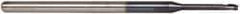 Accupro - 0.07", 0.105" LOC, 1/8" Shank Diam, 2-1/2" OAL, 3 Flute, Solid Carbide Square End Mill - Single End, AlTiN Finish, Spiral Flute, 30° Helix, Centercutting, Series Miniature - USA Tool & Supply