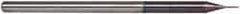 Accupro - 0.015", 0.022" LOC, 1/8" Shank Diam, 2-1/2" OAL, 3 Flute, Solid Carbide Square End Mill - Single End, AlTiN Finish, Spiral Flute, 30° Helix, Centercutting - USA Tool & Supply