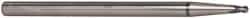Accupro - 1/8" Diam, 1/8" LOC, 2 Flute Solid Carbide Ball End Mill - AlTiN Finish, Single End, 4" OAL, 1/4" Shank Diam, Spiral Flute - USA Tool & Supply